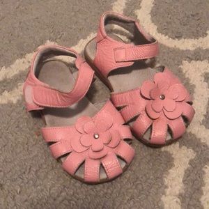 Pink flower sandals